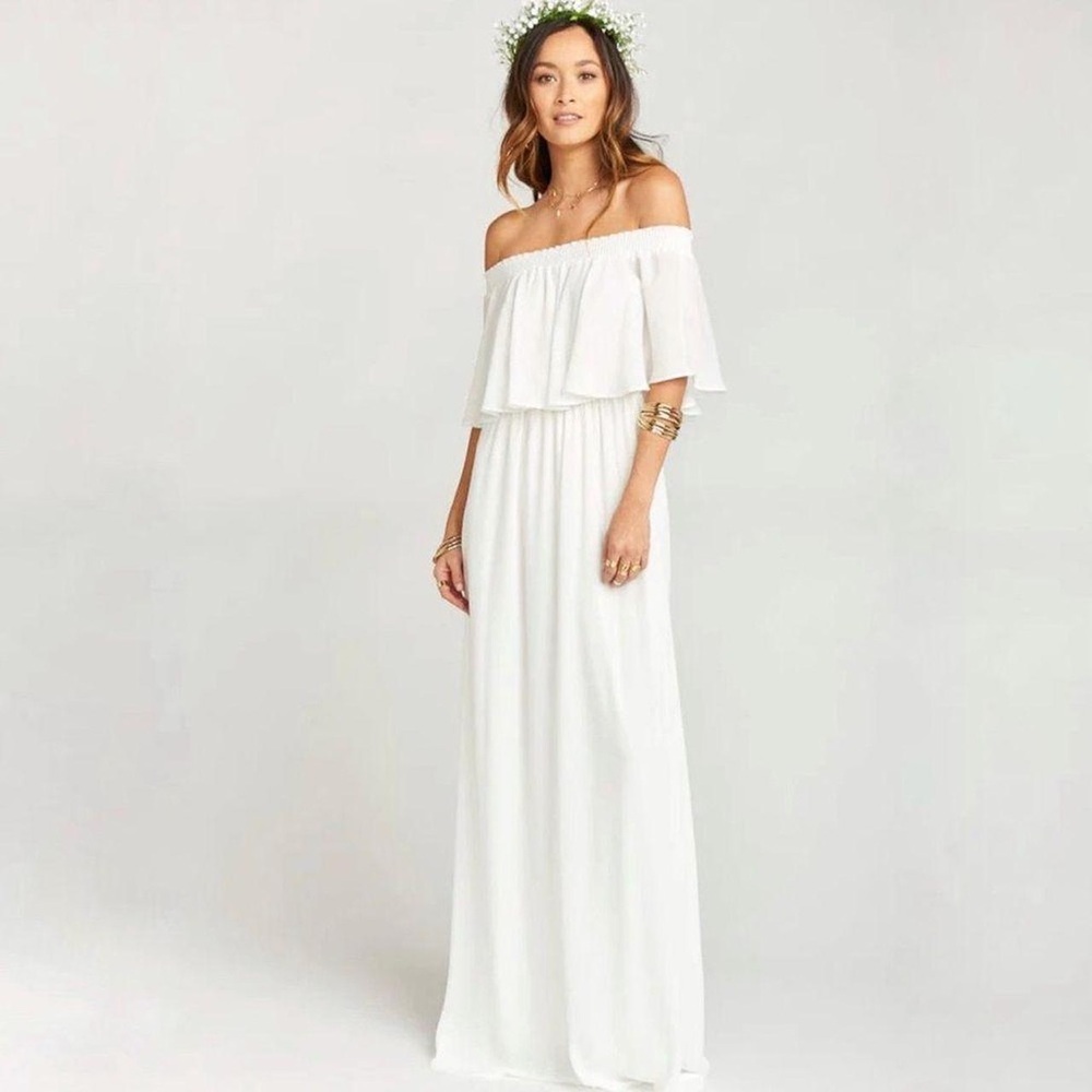 Show Me Your MuMu Off-Shoulder White Maxi Dress